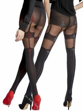 Patterned Tights CECILE with Back Seam Adrian Woman Pantyhose Ladies New