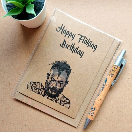 Funny vikings birthday card - funny,