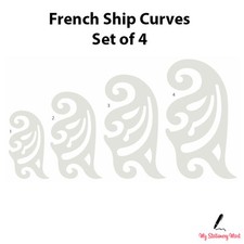 French Curve Ruler Set of 4 Rulers Technical Drawing Stencil Templates Curves
