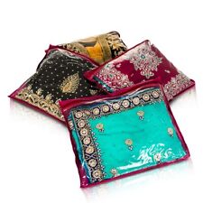 10/20/30 CLEAR MAROON SAREE CLOTHES GARMENT SARI STORAGE BAGS WARDROBE ORGANISER