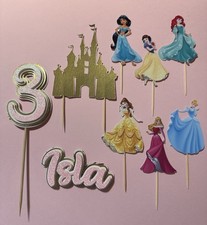 personalised princess cake toppers any name any age Disney princess toppers
