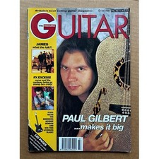 MR BIG GUITAR MAGAZINE OCTOBER 1993 - PAUL GILBERT COVER WITH FEATURE INSIDE - e