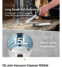 VonHaus 15L Ash Vacuum Cleaner