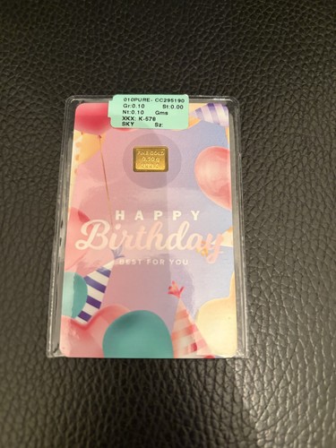 Happy birthday small gold bar - happy,