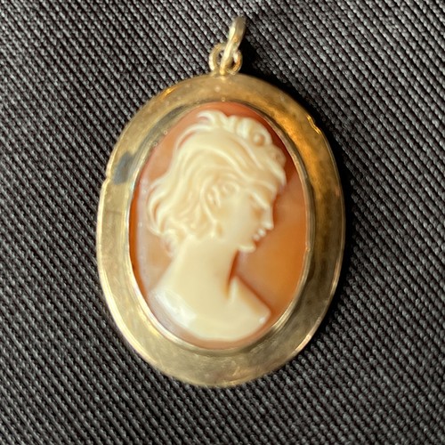 Vintage cameo pendant - cameo,