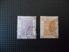 2 X  HONG KONG 1863 8c,30c