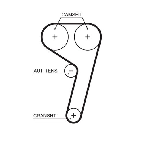 Gates 5669xs timing belt for - gates,