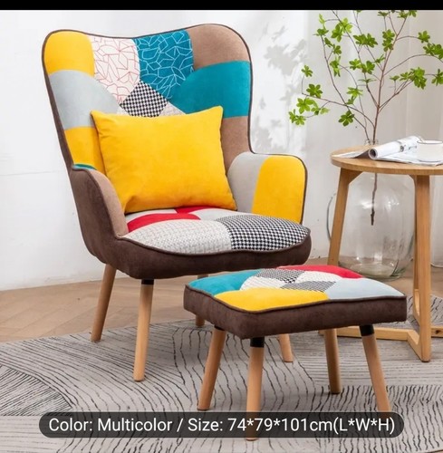 Accent armchair patchwork - accent, armchair,