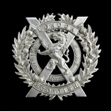 14th Battalion London Scottish Officers Cap Badge 3 Part Hallmarked Silver