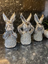 Silver Set Of 3 Crushed