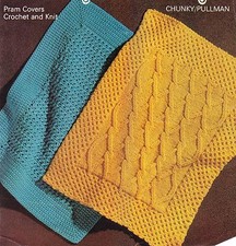 BABY~PRAM COVERS~CHUNKY YARN~CROCHET/KNITTING PATTERN~ (OX 57)