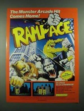 1988 Activision Rampage software Ad - The Monster Arcarde Hit Comes Home