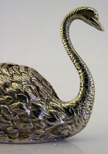 Sterling silver swan bird - swan, pin