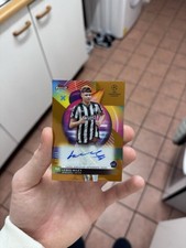 2023-24 Topps Finest UCL Lewis Miley Rookie Autograph Gold #/50 Newcastle Utd