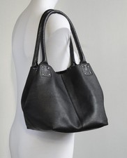Autograph LARGE BLACK LEATHER SLOUCHY TOTE BAG / SHOULDER BAG , WITH INNER POUCH