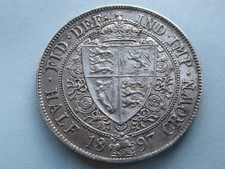 1897 silver victoria half - silver,