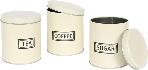 3pc tea coffee sugar canisters - coffee,