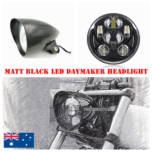 Matt black led daymaker - black,