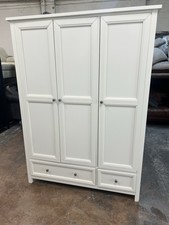 WHITE SOLID WOODEN TRIPLE DOOR