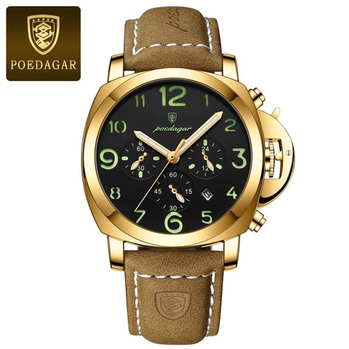 Tourbillon leather watch - tourbillon,