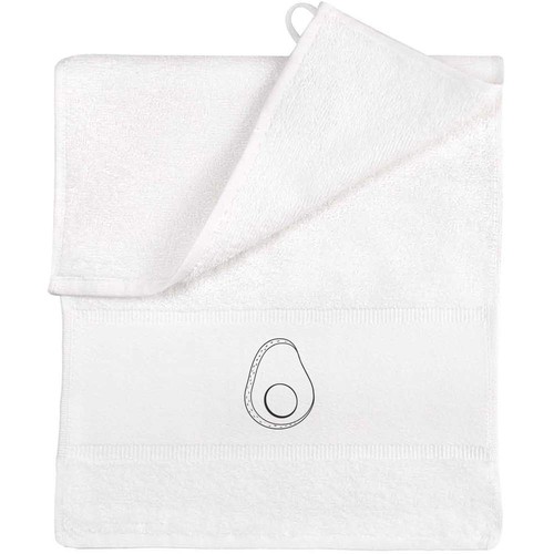 Sliced avocado flannel towel - 'sliced,