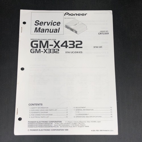 Pioneer x432 original - gm-x432,