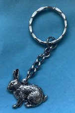 Rabbit Silver Pewter Keyring