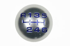 chrome R1 round gear knob 6 speed blue for toyota