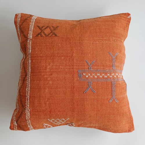 Moroccan cactus silk cushion - cactus,