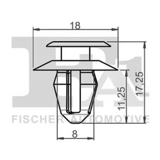 Upholstery mounting clip green