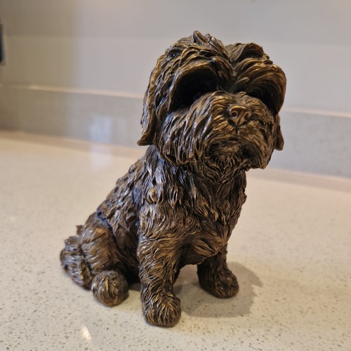 Shih tzu bronzed dog figurine - shih,