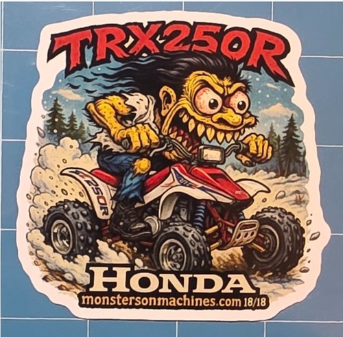 Honda trx250r atv 9x9cm - honda,