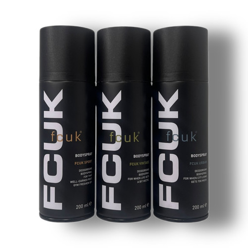 Fcuk bodyspray - x3,