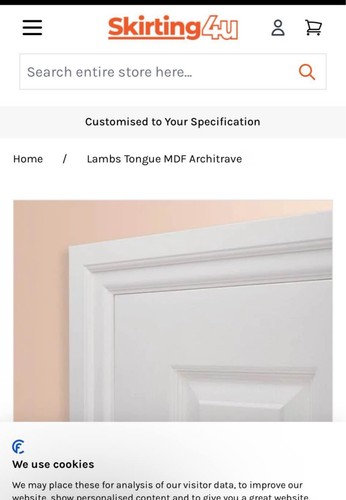 Architrave ogee mdf x5 - ogee,