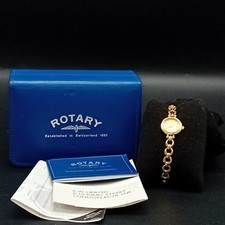 Rotary Gold Tone Ladies Watch Boxed Women's Quartz FLT