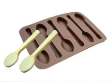 Spoon Shaped Silicone Mould Baking Supplies Bakeware Fudge Chocolate Soap Making