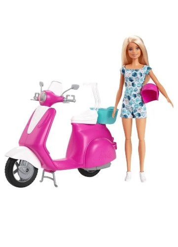 Barbie doll scooter - scooter, playset