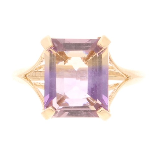 9carat yellow gold - gold, ametrine