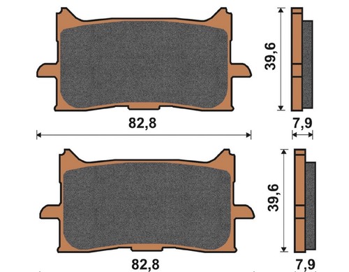 Front brake pads sinter - brake, honda