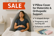 V SHAPED PILLOW CASE COVER -