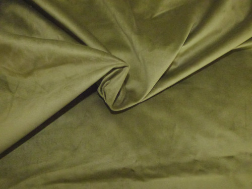 Olive frvelvet fabric remnant - frvelvet,