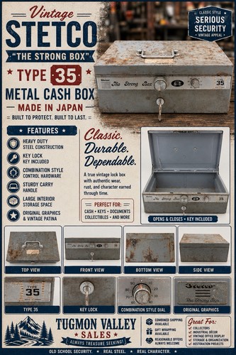 Vintage stetco strong box type - vintage,