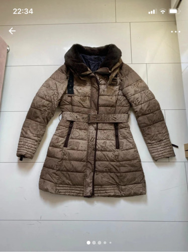 Desigual coat brown - desigual,