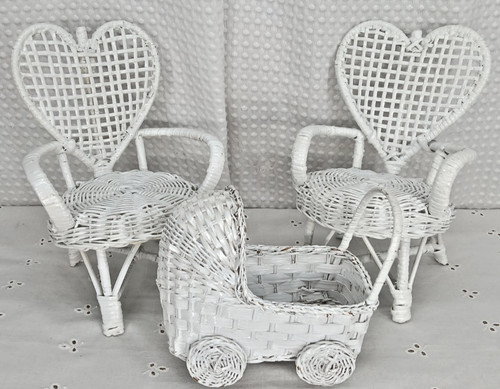 Vintage miniature wicker - vintage,