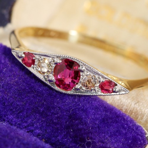 Art deco 18ct yellow gold - gold, and