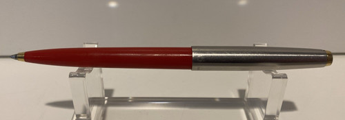 Vtg parker chrome cap - cap, red