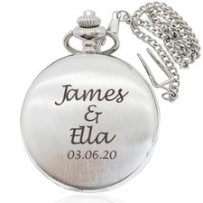 Personalised Engraved Pocket Watch For Boyfriend Husband Birthday Anniversary