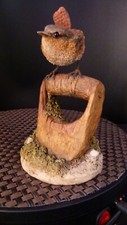Arden Sculptures wren on spade