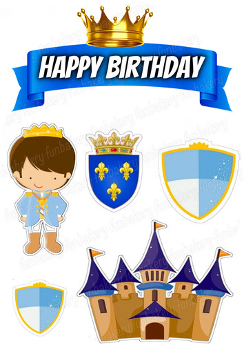 Prince castle cake - castle, topper