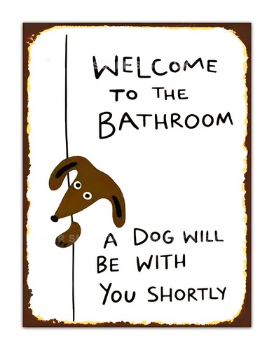 Funny dog welcome - funny, metal